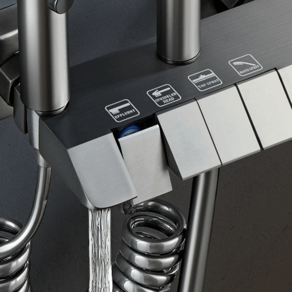 Rain Gauge Digital - Grey Shower System High Pressure Piano
