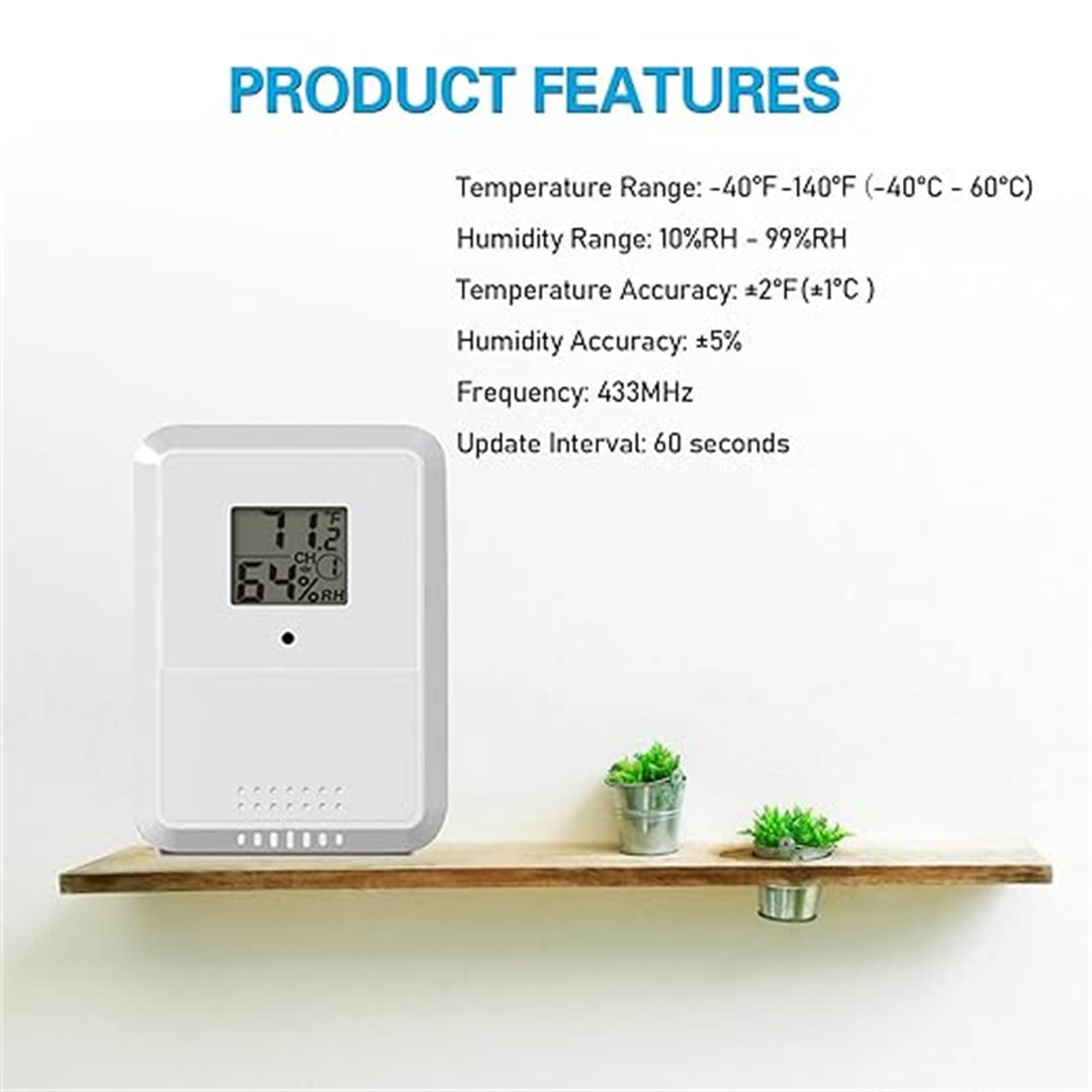 Wireless Temperature & Humidit - Rain Gauge Digital review and price