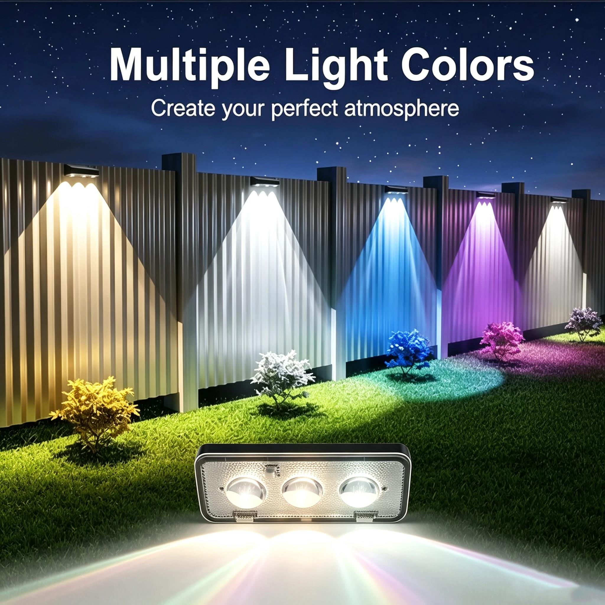 RGB Solar Fence Lights Outdoor - Smart Garden Smart Fence review and price