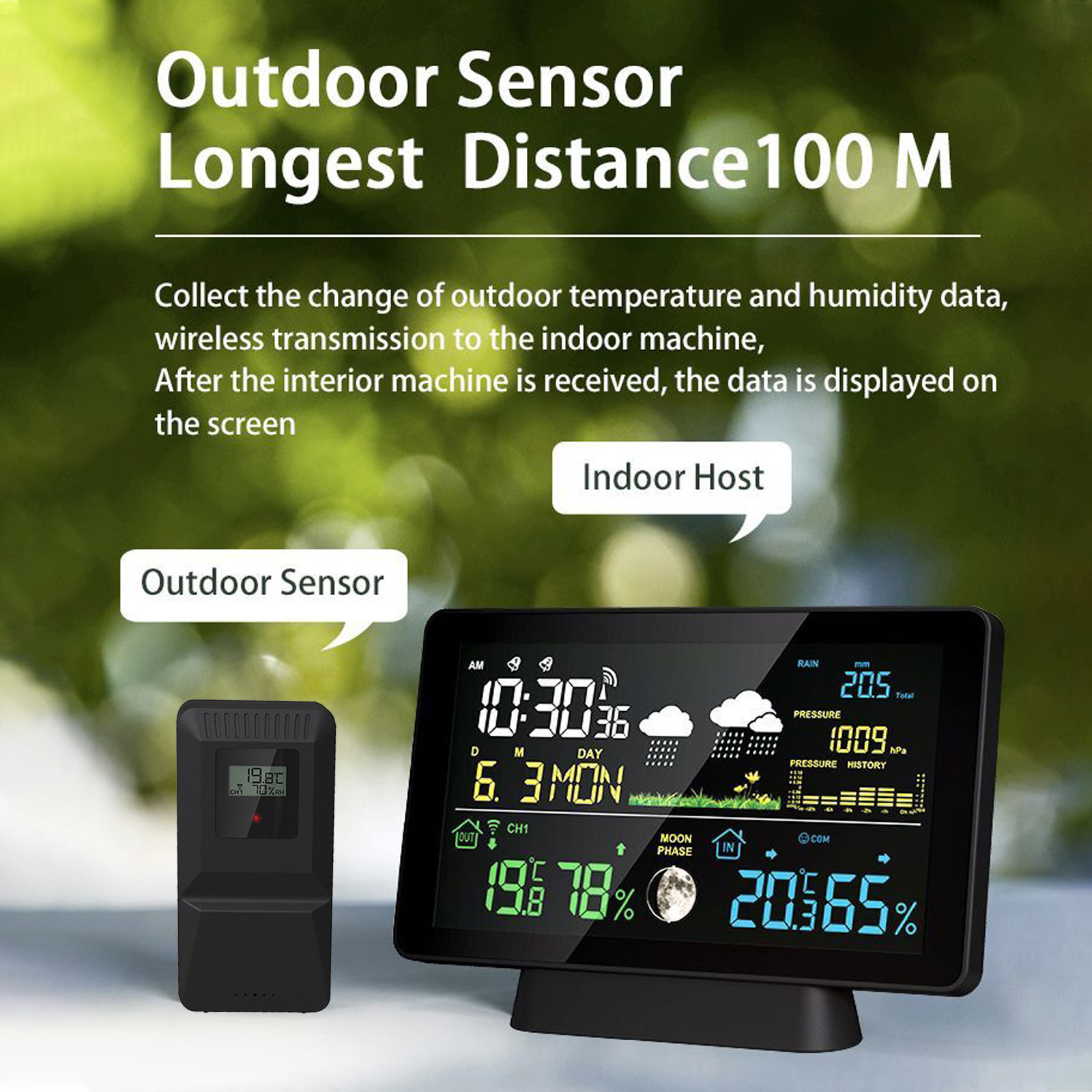 Wireless Weather Station 8-in- - Rain Gauge Digital review and price