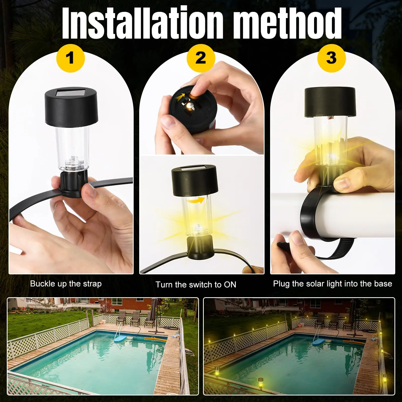 6/10PCSSolar Fence Lights Outd - Smart Garden Smart Fence review and price