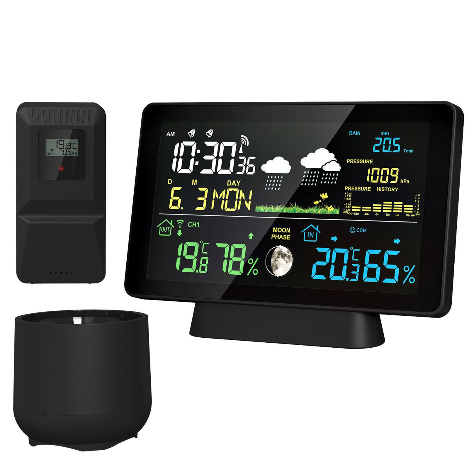 Indoor/Outdoor Wireless Weathe - Rain Gauge Digital review and price
